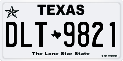 TX license plate DLT9821