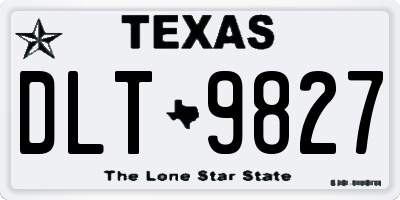 TX license plate DLT9827