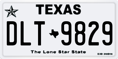 TX license plate DLT9829