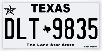 TX license plate DLT9835