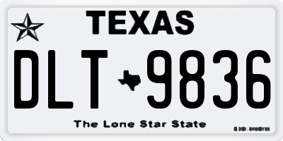 TX license plate DLT9836