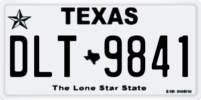 TX license plate DLT9841