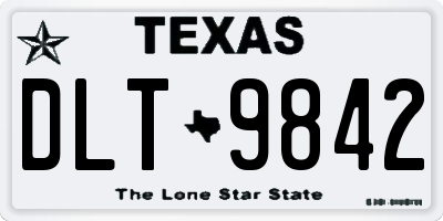 TX license plate DLT9842