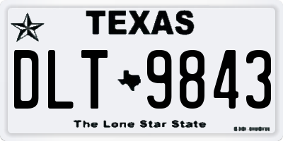 TX license plate DLT9843