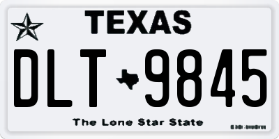 TX license plate DLT9845