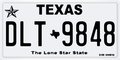 TX license plate DLT9848