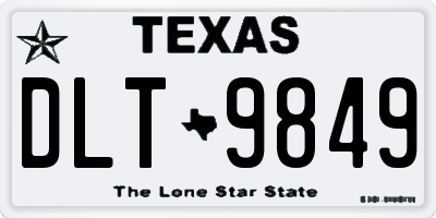 TX license plate DLT9849