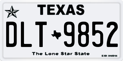 TX license plate DLT9852