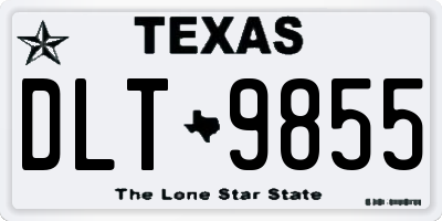 TX license plate DLT9855