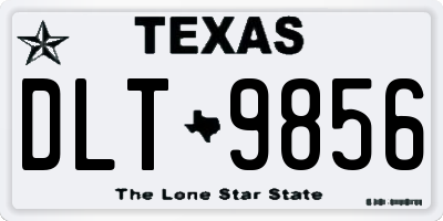 TX license plate DLT9856