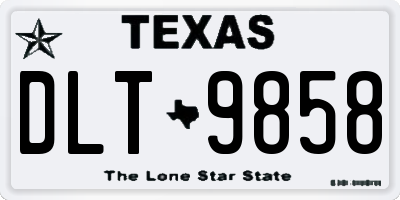 TX license plate DLT9858