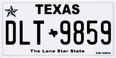 TX license plate DLT9859