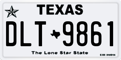 TX license plate DLT9861