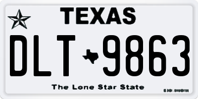 TX license plate DLT9863