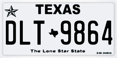 TX license plate DLT9864