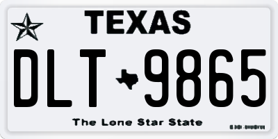 TX license plate DLT9865