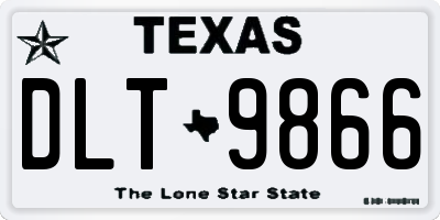 TX license plate DLT9866