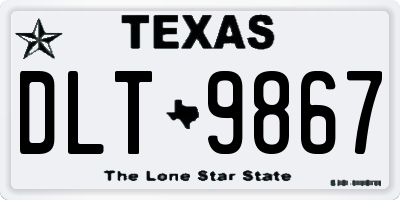 TX license plate DLT9867