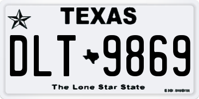 TX license plate DLT9869