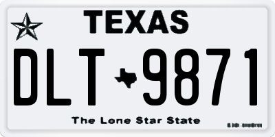 TX license plate DLT9871