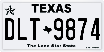 TX license plate DLT9874