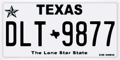 TX license plate DLT9877