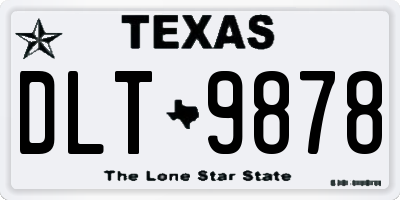 TX license plate DLT9878