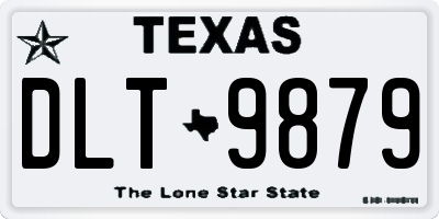 TX license plate DLT9879