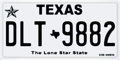 TX license plate DLT9882