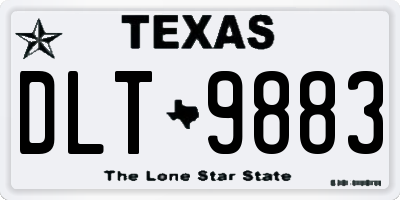 TX license plate DLT9883