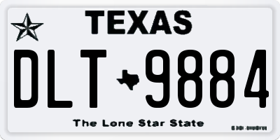 TX license plate DLT9884