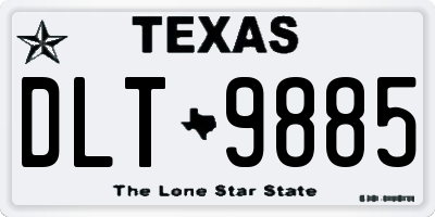 TX license plate DLT9885