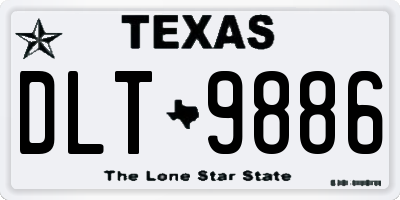 TX license plate DLT9886