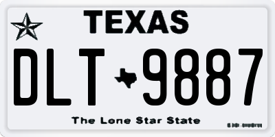 TX license plate DLT9887