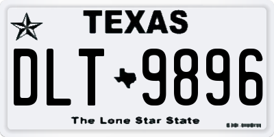 TX license plate DLT9896