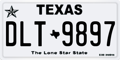 TX license plate DLT9897