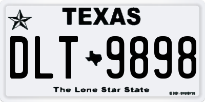 TX license plate DLT9898