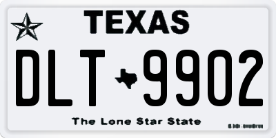 TX license plate DLT9902