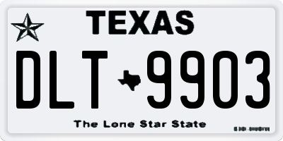 TX license plate DLT9903