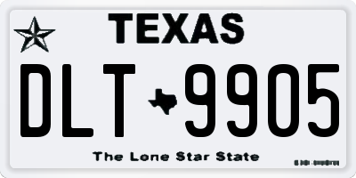 TX license plate DLT9905