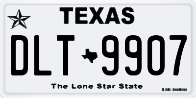 TX license plate DLT9907