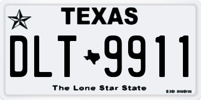 TX license plate DLT9911