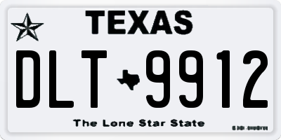 TX license plate DLT9912