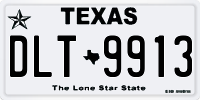 TX license plate DLT9913