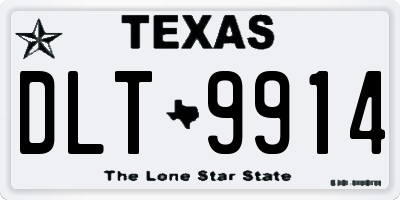 TX license plate DLT9914