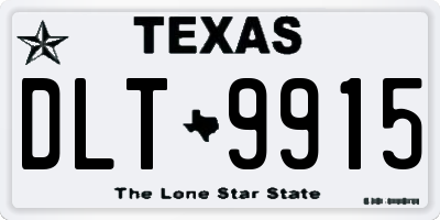 TX license plate DLT9915