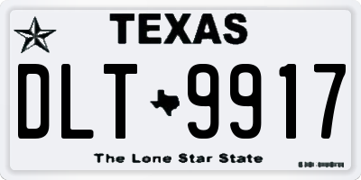 TX license plate DLT9917