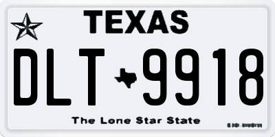 TX license plate DLT9918