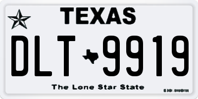 TX license plate DLT9919