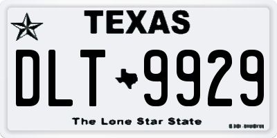 TX license plate DLT9929